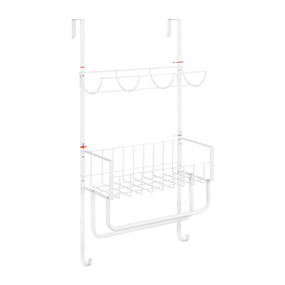 Door Rack: Tiered Storage & Space - Saving Black