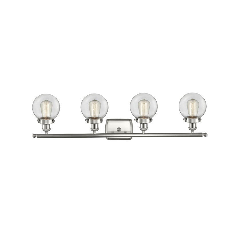 Lorri 4 - Light Vanity Light, Incandescent, Clear, Brushed Satin Nickel
