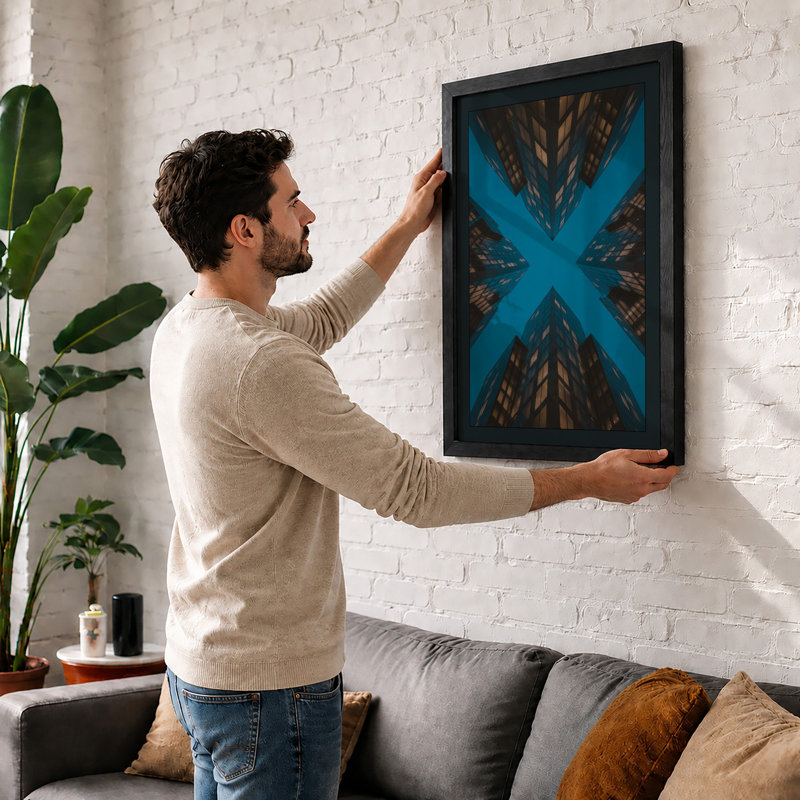 Urban Convergence Modern - Framed Print, A2 - 59.4 x 42.0 cm, White