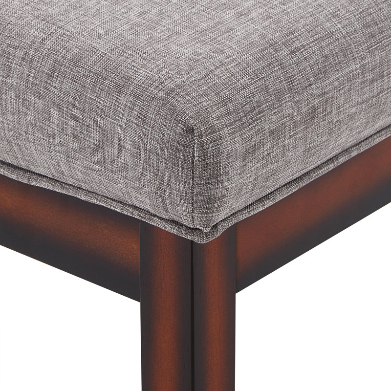Banc en bois massif Lancaster, Lin gris