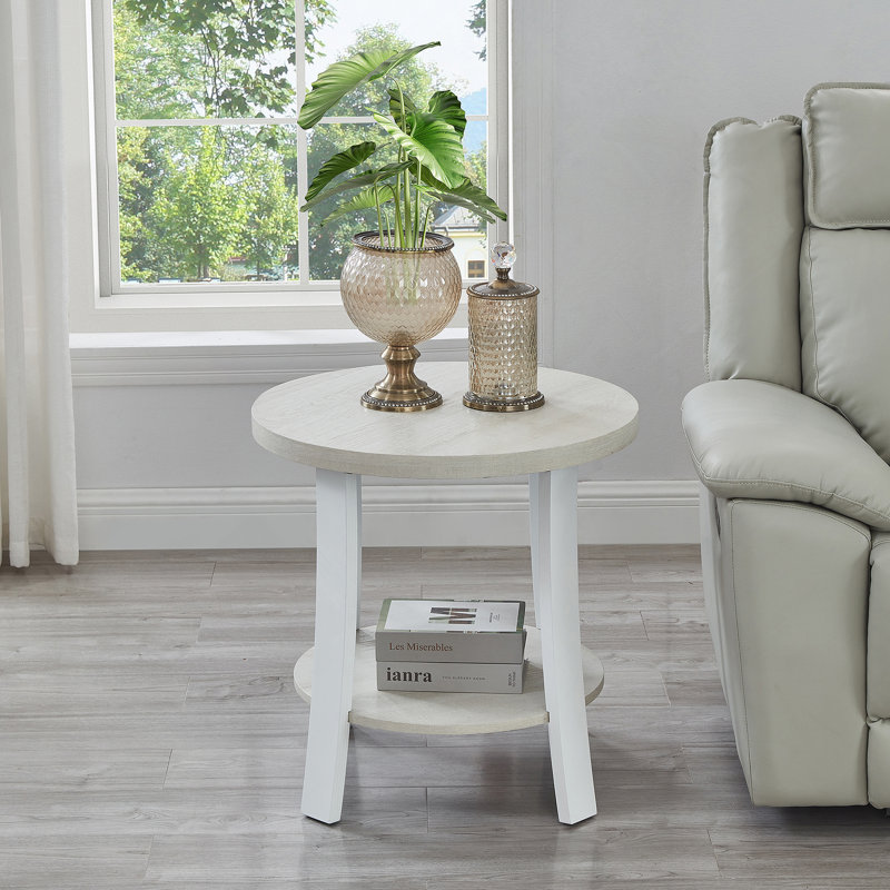 Table de bout Anze, Blanc, Blanc