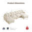 Grand canapé modulaire en chenille 4 places avec repose-pieds-1799030030