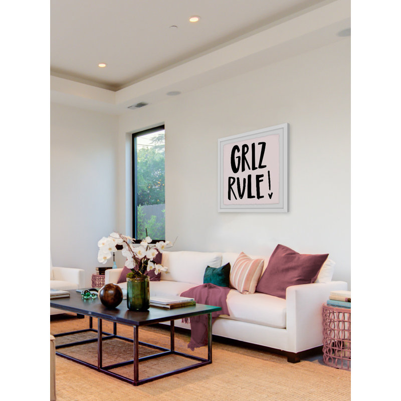 «Girlz Rules», reproduction encadrée, H 18 po x l 18 po