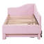 Lit de jour simple tapissier en L rembourré en forme de L avec lit gigogne-1069310659