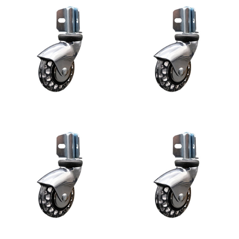 Bright Chrome Polyurethane Caster