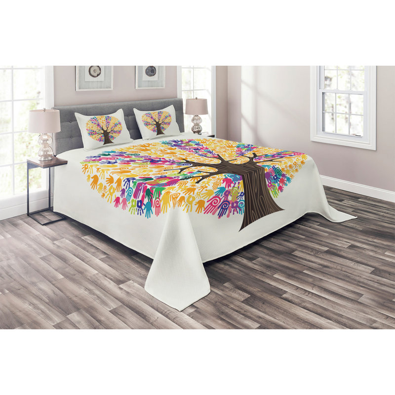 Modern & Contemporary Polyester Coverlet, King Bedspread + 2 Shams