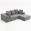Ensemble de canapés modernes en mousse compressée avec 5 coussins décoratifs - Modulaire, revêtement doux, canapé modulaire en forme de L pour le salon, 96,46 po x 72,83 po x 23,03 po-2054735309
