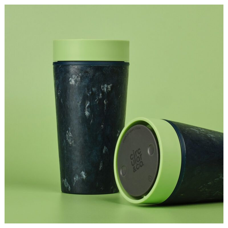 Circular&Co Circular&Co Coffee Cup Made From Fabric Waste Recycled Fabric Waste & Recycled Polypropylene Travel Mug, 12oz