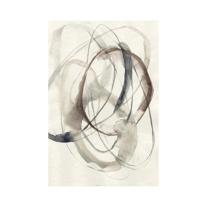 Spiral Hoops II by Jennifer Goldberger - Wrapped Canvas Painting, 66.04cm H x 45.72cm W x 1.91cm D