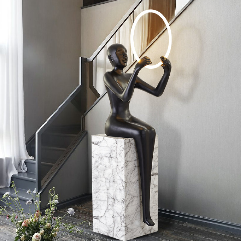 61'' LED Novelty Floor Lamp, Black