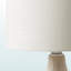 Lampe de table en céramique avec abat-jour beige et ivoire Dexton, H 16,81 po x l 9,28 po x P 9,28 po