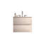 Meuble-lavabo mural 24 po avec lavabo en céramique et trois trous de robinet, grand meuble-lavabo flottant avec rangement