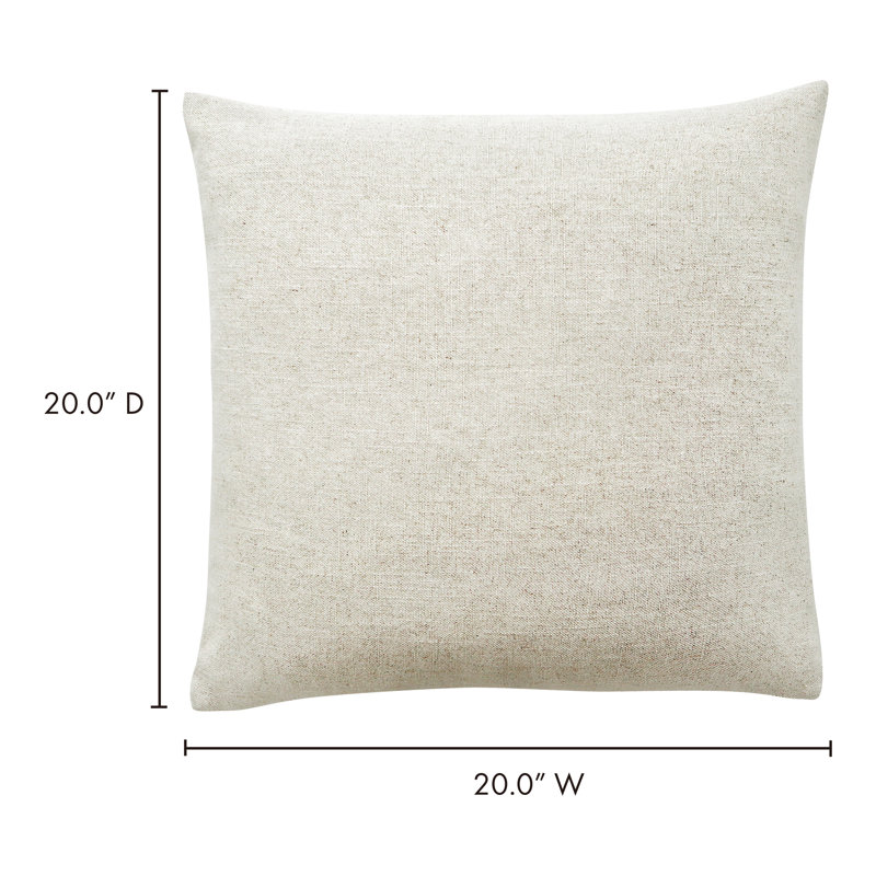  Couture Linen Blend Euro Square Pillow Cover & Insert, Dirty White