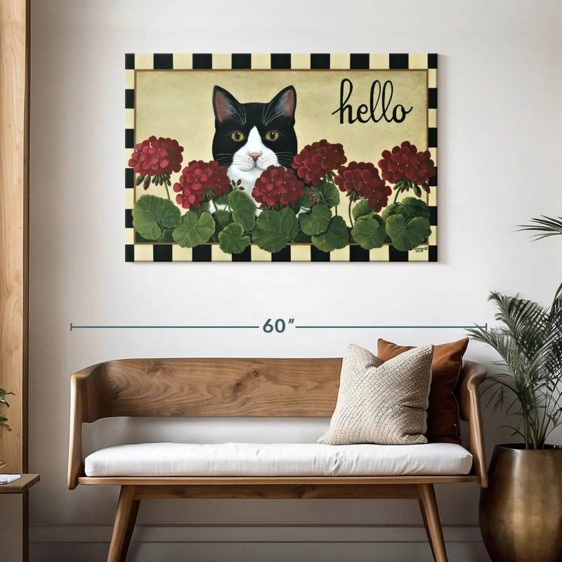 Brampt Cat Hello, 30" H x 45" W