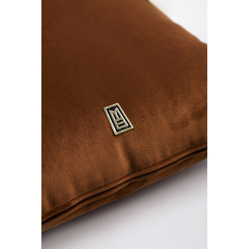 Llama Hand Embroidered Decorative Throw Pillows by Andean, In Stock, Brown/White