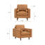 Fessler 34.7" Wide Genuine Leather Armchair