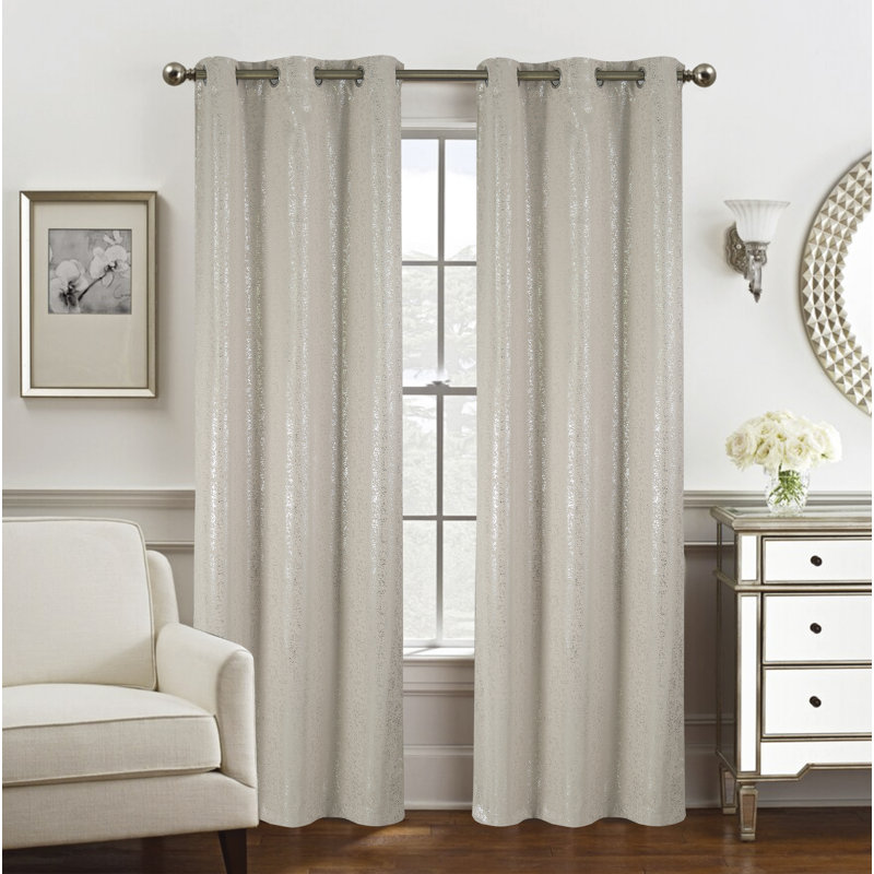 Rideau occultant en polyester Tampere, Taupe, L 54 po x L 84 po