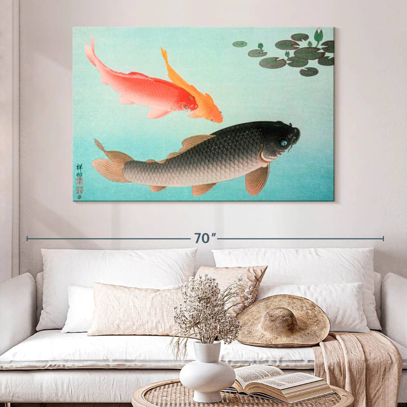 Common And Golden Carp, 34" H x 51" W