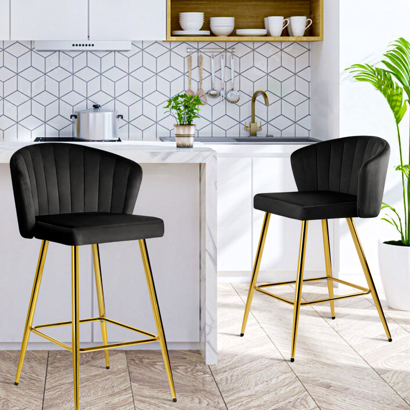 Tabouret de comptoir 25 po Mancenillier, Noir