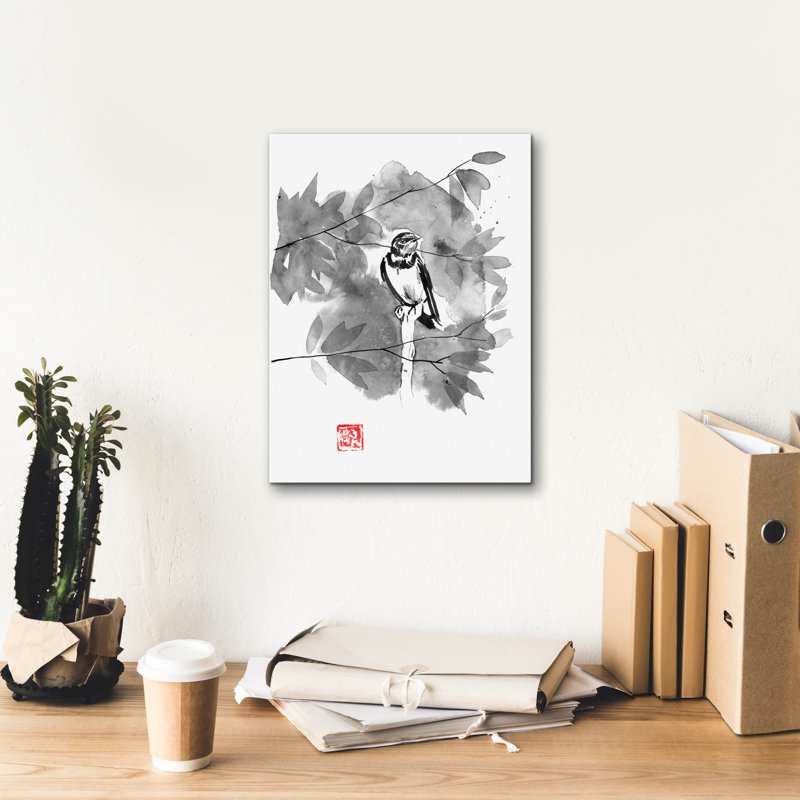 'Bird 02' by Pechane, Canvas Wall Art, 16" H x 12" W x 0.75" D