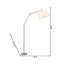 Lampe sur pied 1 lumière en chrome avec abat-jour blanc Transitional