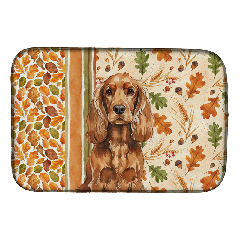 Tapis de vaisselle rouge English Cocker Spaniel Heirloom