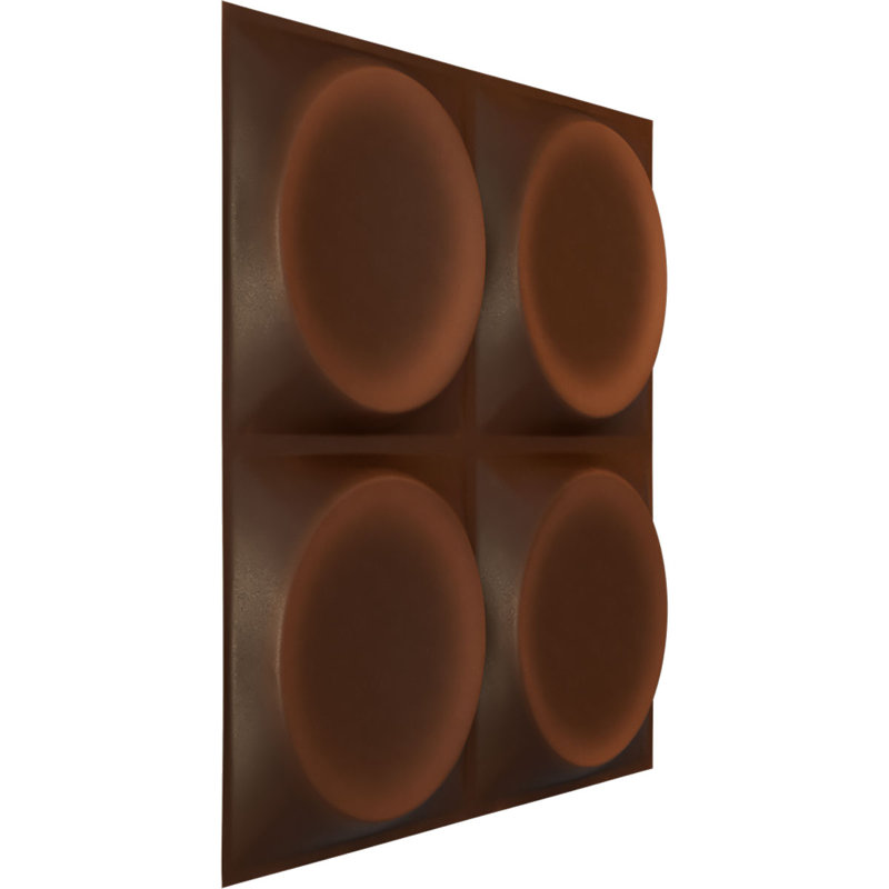 Panneau mural 3D décoratif Adonis EnduraWall, H 19,63 po x l 19,63 po, Rouille métallique vieillie universelle
