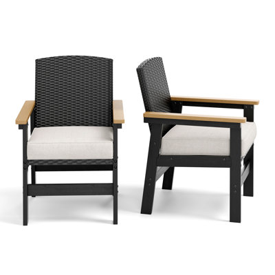 Outdoor Patio Dining Armchair with Cushion