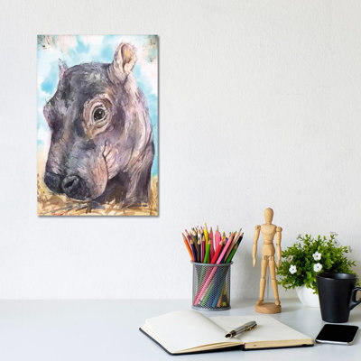 Hippo Baby II by George Dyachenko - Wrapped Canvas Painting