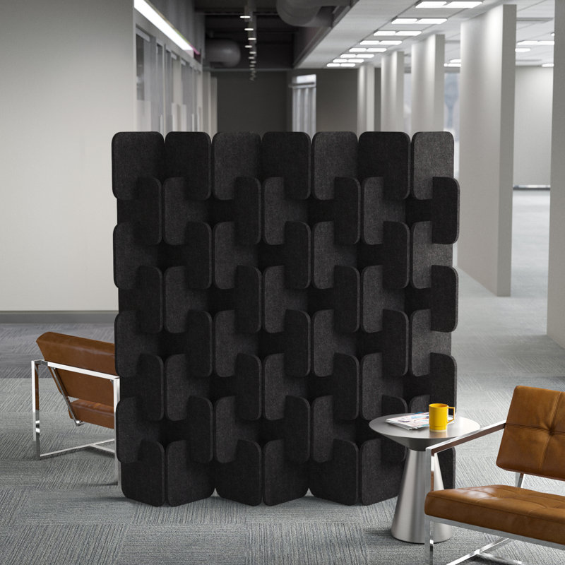 Cloison autoportante Mckinnon, Gris anthracite, H 69 po x l 62 po x P 9 po