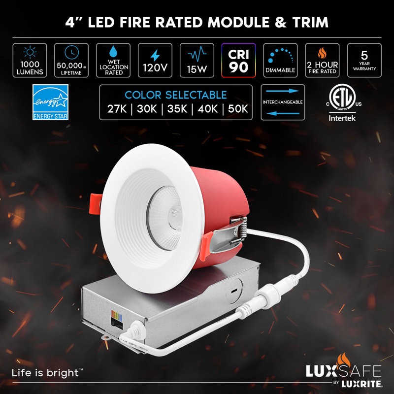 Luminaire encastré à DEL J-Box 5CCT 2700K-5000K Luxrit