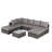 8 Pieces Outdoor Patio Sectional Sofa Couch,Wicker Furniture Conversation Sets-645816545