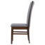 Chaise de salle à manger rembourrée grise Wawona (ensemble de 2)