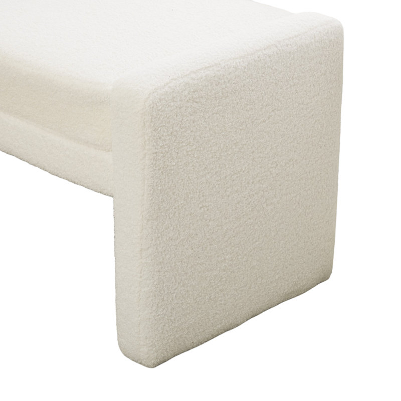 Banc rembourré 66,9 po Modern, Ivoire ivoire