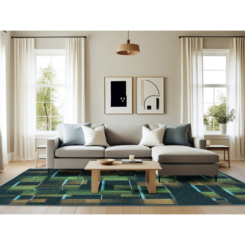 Aeriana Abstract Indoor Rug, Rectangle 6' x 9'