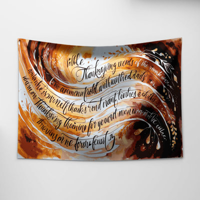 Thanksgiving Bible verses about thanksgiving Wall Tapestry