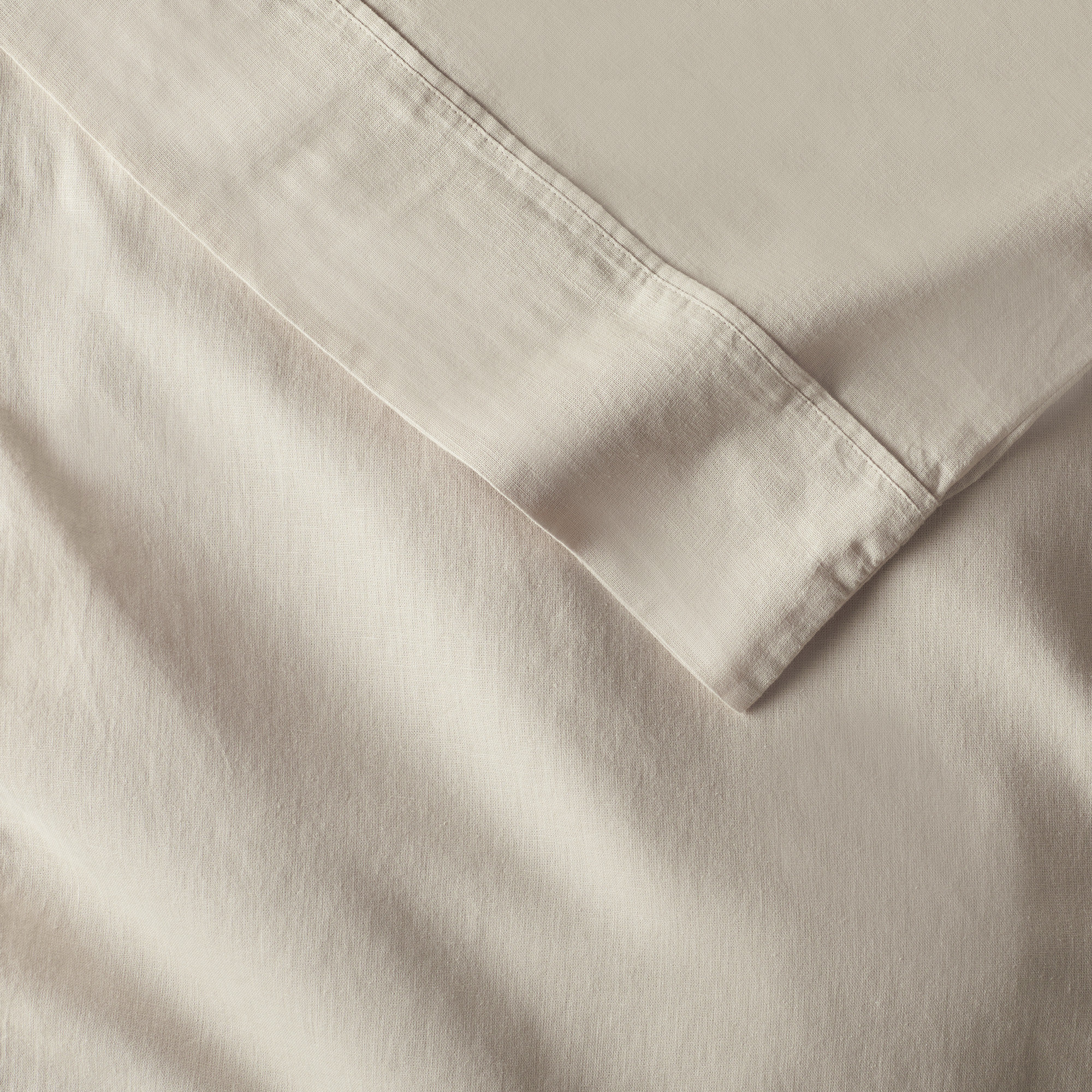 Jeffen Linen Blend Pillowcase Set, King, Ivory