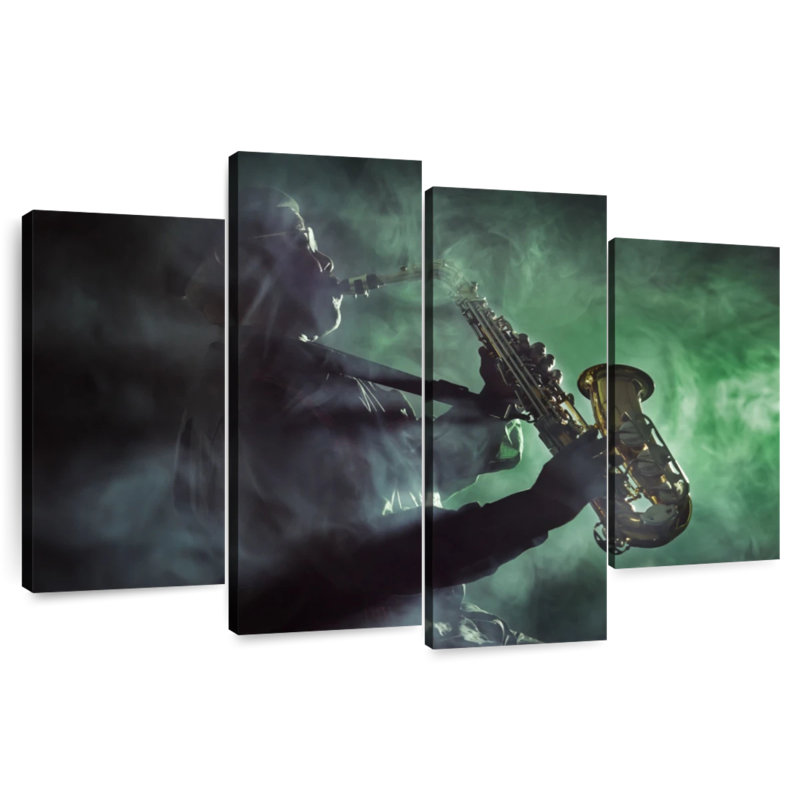 Abarca Smoky Saxophonist, 27" H x 43" W