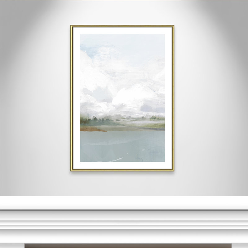 All Shore - Impression de cadre photo sur papier, Papier avec cadre doré, H 42,75 po x l 30,75 po x P 0,88 po