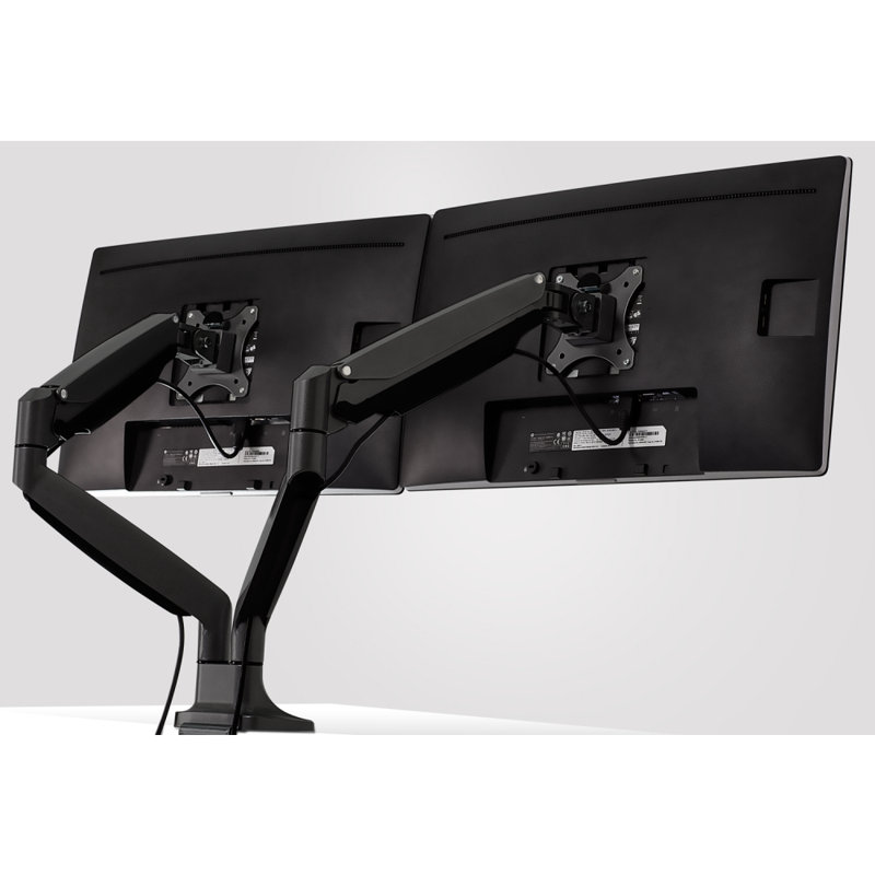 Dual Monitor Adjustable Arm Desk Mount with Gas Spring