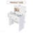 Flip Top Vanity Desk With Led Lighted Mirror & Built-In Outlet - Makeup Vanity Table With 2 Drawers, Open Storage, Hooks For Jewelry (No Stool Included, White)