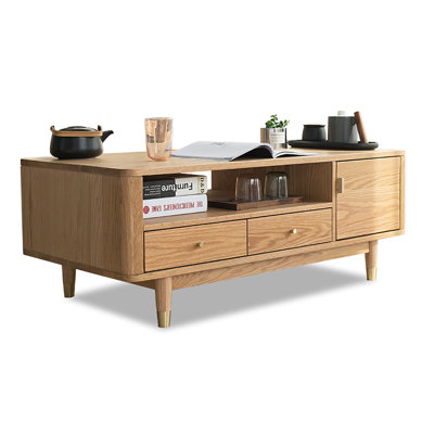 Solid Wood Top Single Coffee Table