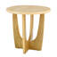 Table de bout ronde de 25 po, table d'appoint en bois, table de chevet pour le salon, salle de réception (couleur chêne)