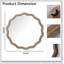 Miroir mural rond 23,62 pouces