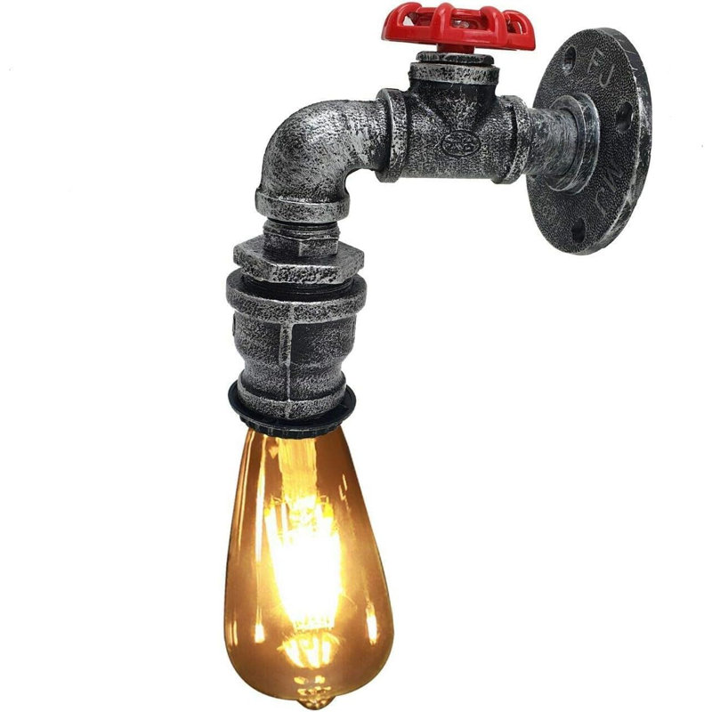Armed Sconce, Brushed Silver
