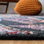 Tapis géométrique en laine / coton touffeté à la main vert foncé / noir-506508464