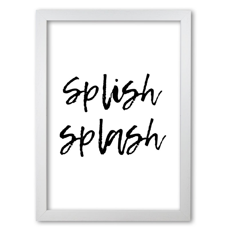 Splish Splash - Print, White Grain Frame, 30 cm H x 21 cm W x 5 cm D