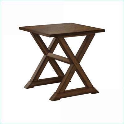 Transitional Walnut Brown Veneer Coffee Table, Space-Saving &amp; Easy to Assemble for Living Room