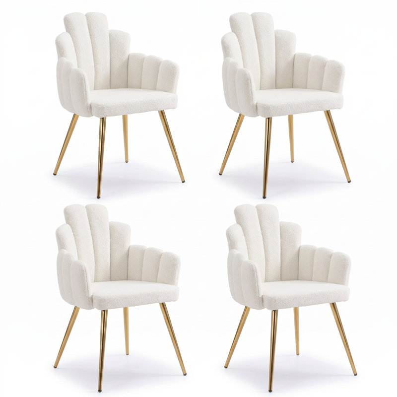 Upholstered Swivel Dining Chairs with Armrest, 180‑Degree Auto‑Return Accent Side Chairs, Steel Frame High‑Density Sponge Padded Chairs for Dining Room Living Room Home Office