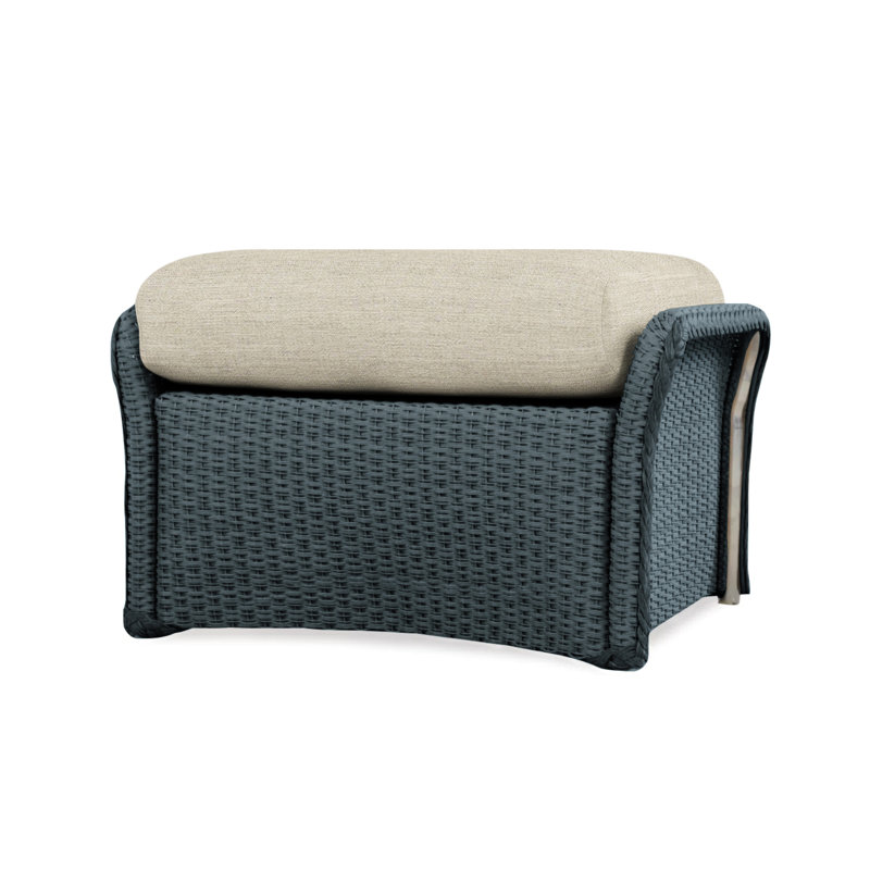 Weekend Retreat Outdoor Ottoman, Remy Cloud, White
